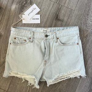GRLFRND Revolve Helena High Rise Cut Off Short Light Denim NTW - Size 27